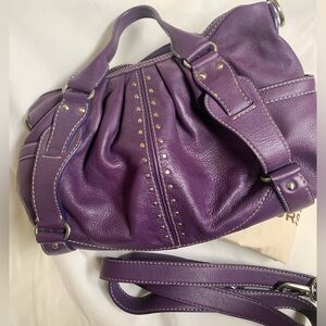 Authentic Michael Kors Deep Purple Leather Women's Handbag